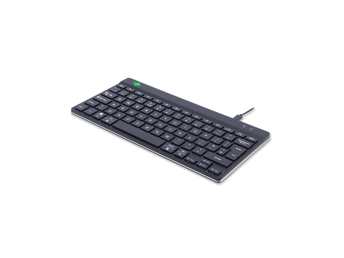 R-Go Clavier Ergonomique Compact break - Clavier - USB, USB-C - QWERTY - R.-U. - noir