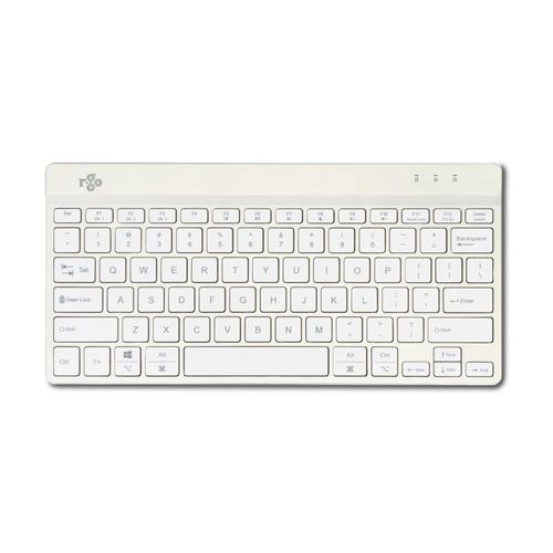 R-Go Clavier Ergonomique Compact break - Clavier - sans fil - Bluetooth 5.0 - QWERTY - US - blanc