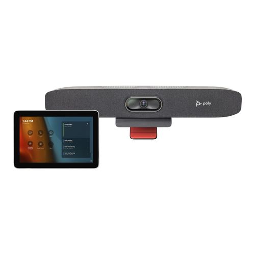 Poly Studio - Pour Microsoft Teams - Small Room Kit - kit de vidéo-conférence (Poly Studio R30 video bar, contrôleur tactile Poly GC8) - Certifié pour Microsoft Teams, certifié Zoom - sable