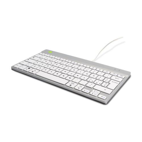 R-Go Compact Break - Clavier - avec indicateur de rupture intégré - USB-C - QWERTY - Italien - blanc