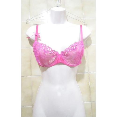 Soutien-Gorge Rose Clair Transparent Avec Fleur Simone Pérèle T. 90b