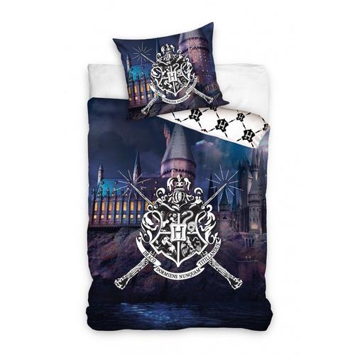 Housse De Couette Harry Potter 100 % Coton Lit 1 Place 140 X 200 Cm