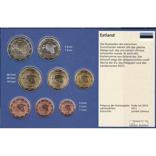 Estonie 2011 Série De Monnaies Fleur De Coin 2011 Euro-Première Émission