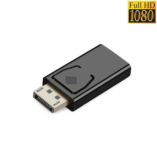 1080P Adaptateur compatible DisplayPort vers HDMI, 4K, 1080P, DP mâle vers femelle, TV HD, câble audio vidéo compatible HDMI pour PC, TV, ordinateur portable ""Nipseyteko""