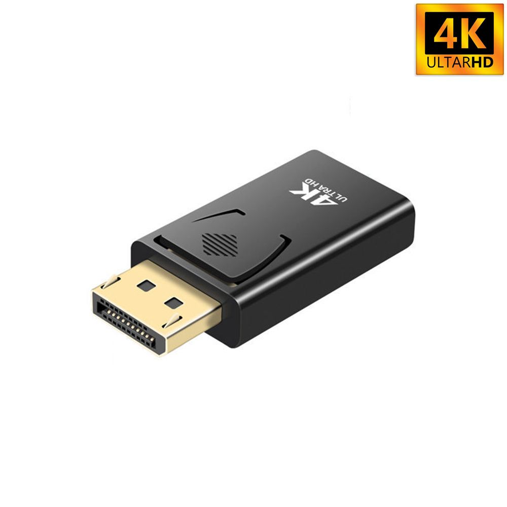 4K Adaptateur compatible DisplayPort vers HDMI, 4K, 1080P, DP mâle vers femelle, TV HD, câble audio vidéo compatible HDMI pour PC, TV, ordinateur portable ""Nipseyteko""