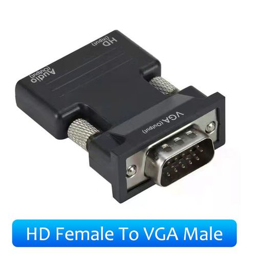 no cable1 Convertisseur HDMI vers VGA avec câble Audio de 3.5mm, pour PS4, PC portable, moniteur de télévision, projecteur 1080P HD femelle vers VGA mâle ""Nipseyteko""