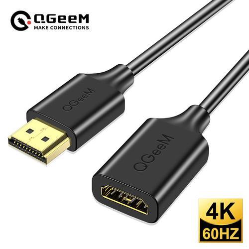 0.9m 3ft QGeeM-Rallonge de câble HDMI 4K, adaptateur HDMI 2.0 pour Xiaomi, Xbox Serries X, PS5, PS4, TV Box Lapmedicents, séparateur HDMI Wire rette ""Nipseyteko""