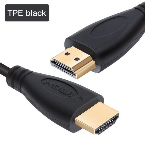 TPE black 1m Shuliancable-Câble HDMI Haute Vitesse Plaqué Or pour TV HD, XBOX, PS4, Ordinateur, Vidéo, 1.4 P, 3D ""Nipseyteko""