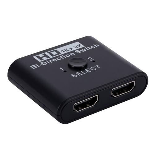 HDMI Switch Répartiteur de commutateur compatible HDMI 4K, bidirectionnel, 1x2, 2x1, commutateur compatible HDMI, sortie 2 en 1 pour PS4, PS3, adaptateur de commutateur de boîtier TV ""Nipseyteko""