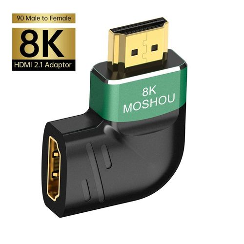 90 Male to Female adaptateur de câble HDMI 2.1 mâle à femelle 8K, convertisseur pour HDTV, PS4, PS5, ordinateur portable 4K, prolongateur HDMI femelle à femelle ""Nipseyteko""