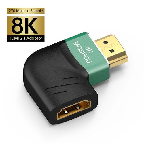 270 Male to Female adaptateur de câble HDMI 2.1 mâle à femelle 8K, convertisseur pour HDTV, PS4, PS5, ordinateur portable 4K, prolongateur HDMI femelle à femelle ""Nipseyteko""
