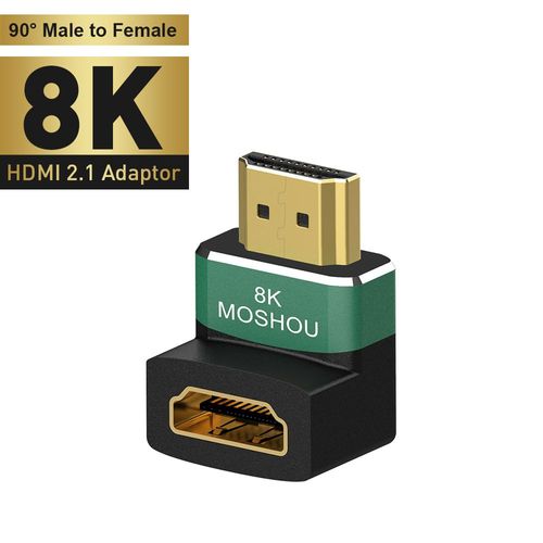 90 Male to Female adaptateur de câble HDMI 2.1 mâle à femelle 8K, convertisseur pour HDTV, PS4, PS5, ordinateur portable 4K, prolongateur HDMI femelle à femelle ""Nipseyteko""