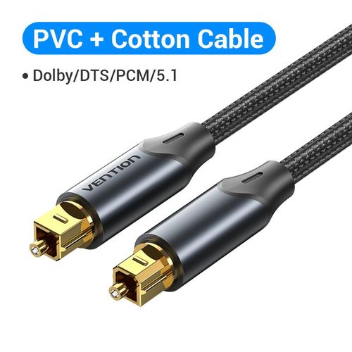 Cotton Cable New 1m Vention-Câble audio optique numérique, liaison de charnière éventuelles DIF, câble coaxial pour amplificateurs, Blu-Ray, Xbox 360, PS4, barre de son ""Nipseyteko""