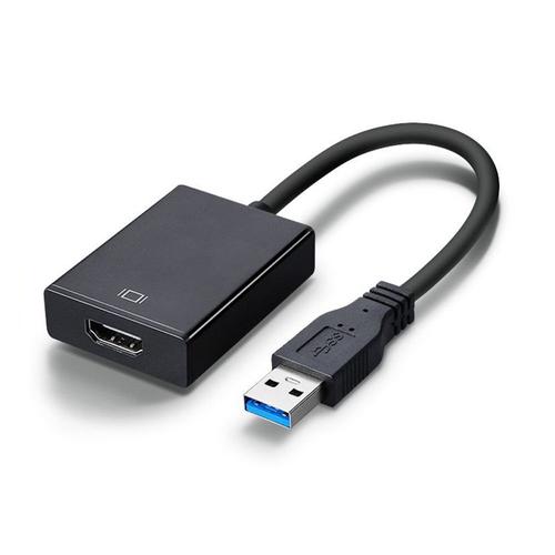 Black Free Driver Convertisseur compatible USB 1080 vers HDMI, adaptateur graphique multi-affichage pour PC, ordinateur portable, budgétaire, carte vidéo externe HDMI, 3.0 P ""Nipseyteko""