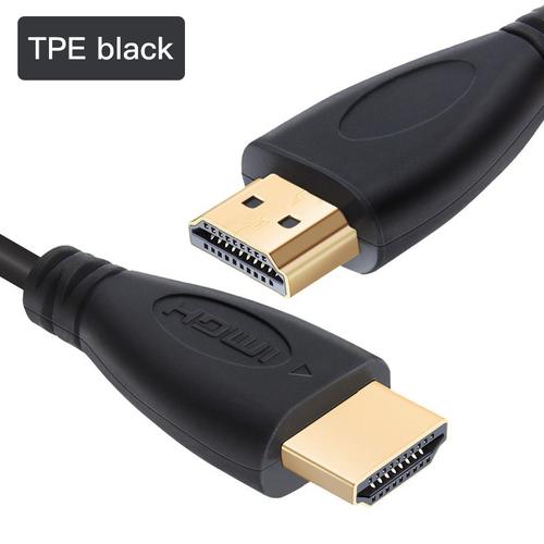 TPE black 10m Shuliancable-Câble HDMI Haute Vitesse Plaqué Or pour TV HD, XBOX, PS4, Ordinateur, Vidéo, 1.4 P, 3D ""Nipseyteko""