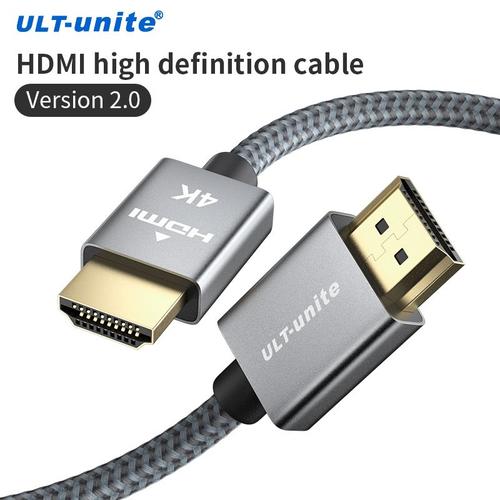 HDMI 2.0 Cable 10m Câble HDMI haute vitesse 4K 18Gbps 2.0, cordon tressé en ARC, Compatible avec MacBook Pro 2021 UHD TV projecteur PC HDR 3D ""Nipseyteko""