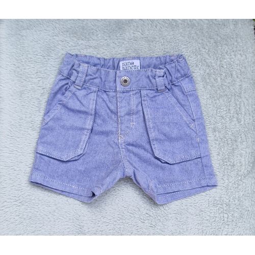 Short Bleu Nano & Nanette 6 Mois, Très Bon État