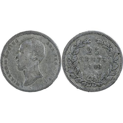 Pays_Bas - 1849 - 25 Cents - William Ii - 20-229