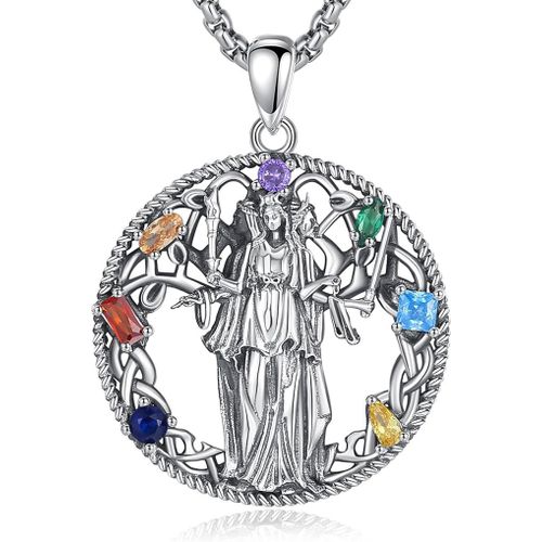 Pendentif " Hekate Triples Déesse " En Argent