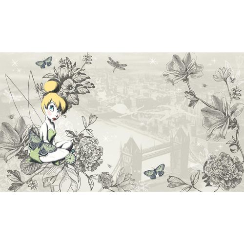 Fresque murale adhésive géante Disney Fairies Clochette vintage XL - 320 cm, 182,88 cm