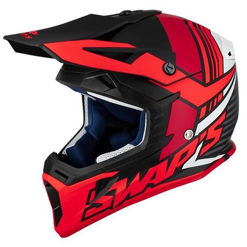 Casque Cross Blur S818 - Noir/Rouge Mat - Taille Xl