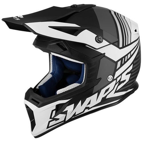 Casque Cross Blur S818 - Noir/Blanc Mat - Taille Xl
