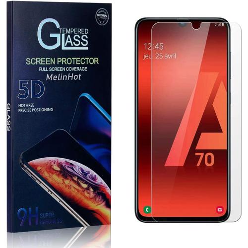 Verre Trempé Galaxy A70, Hd Ultra Transparent Protection En Verre Trempé Écran Samsung Galaxy A70, Dureté 9h, Installation Facile, 1 Pièces