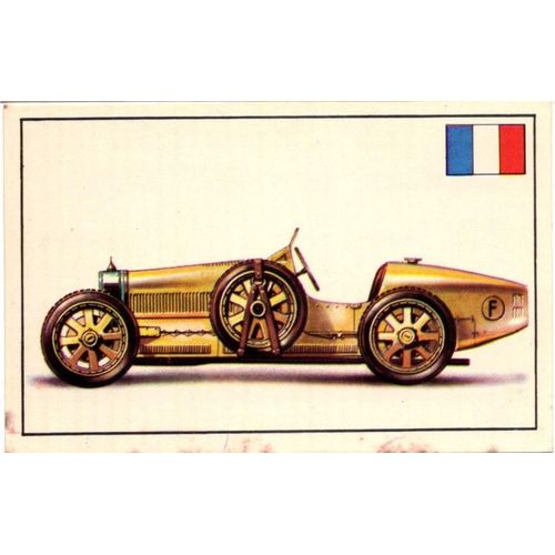 Vignette Panini Carton L'histoire De L'automobile Bugatti Type 35