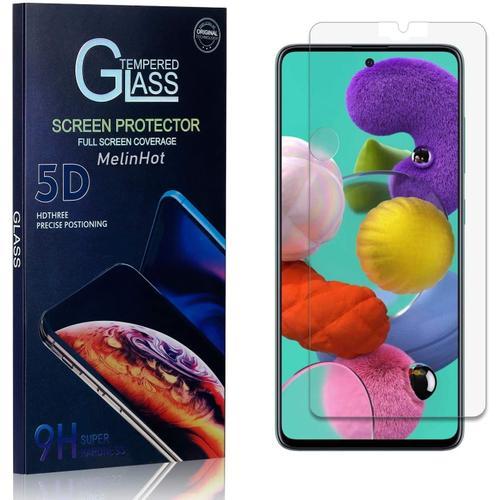 Verre Trempé Galaxy A71, Hd Ultra Transparent Protection En Verre Trempé Écran Samsung Galaxy A71, Dureté 9h, Installation Facile, 1 Pièces