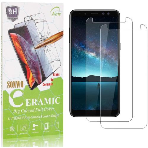 Verre Trempé Galaxy A8 2018 2 Pièces, Vitre Verre Trempé Protection Écran Protecteur D'écran Glass Tempered Samsung Galaxy A8 2018