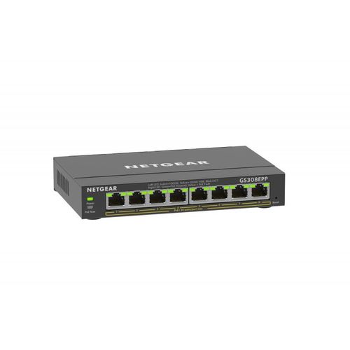NETGEAR Plus GS308EPP - Commutateur - intelligent - 8 x 10/100/1000 (PoE+) - de bureau, fixation murale - PoE+ (123 W)