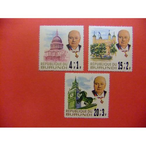 58 Burundi 1967 / Aniver. De La Muerte De Winston Churchill / Yvert 214 / 216 Mnh