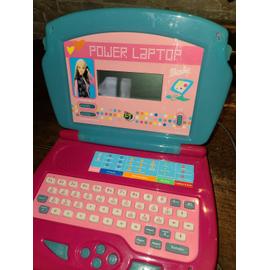 Lexibook- Mattel Barbie, Ordinateur éducatif bilingue Français