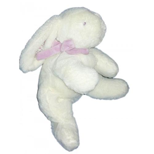 Doudou Lapin Blanc Violet Lavande Un Air De Campagne 33cm Peluche Jouet Fleurs Motifs Liberty Jacadi Naissance Poupee Lapinou Noeud Parme Comforter Bunny Baby