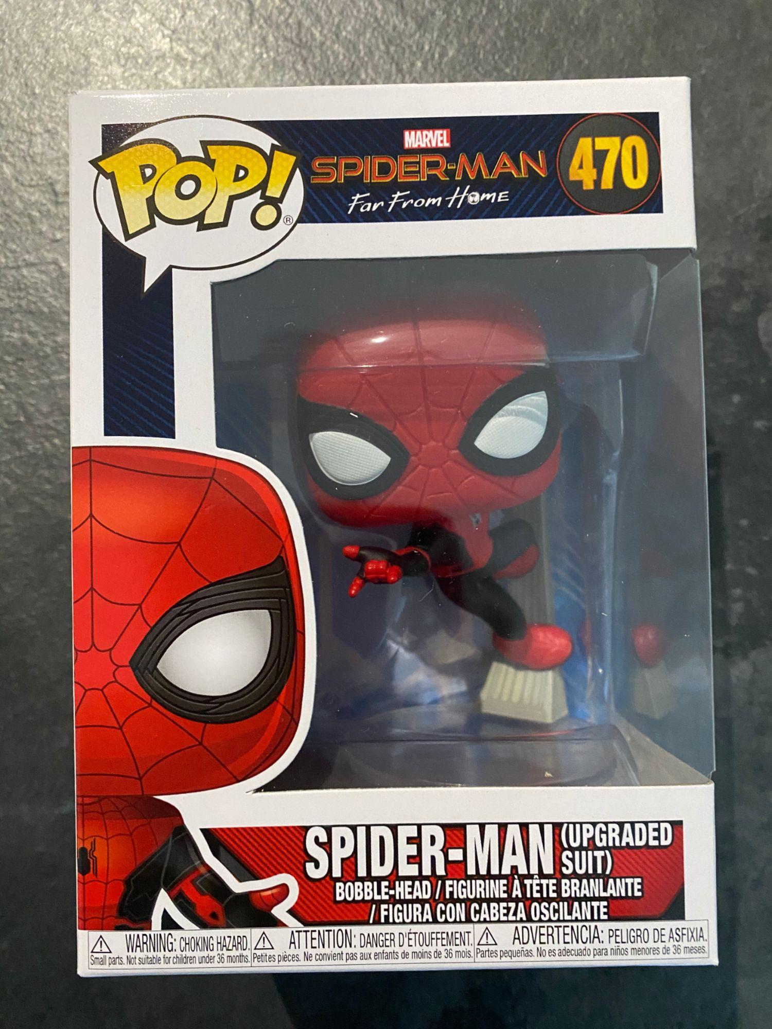 Funko Pop Spiderman Far From Home Spiderman Upgraded Suit #470 | Rakuten