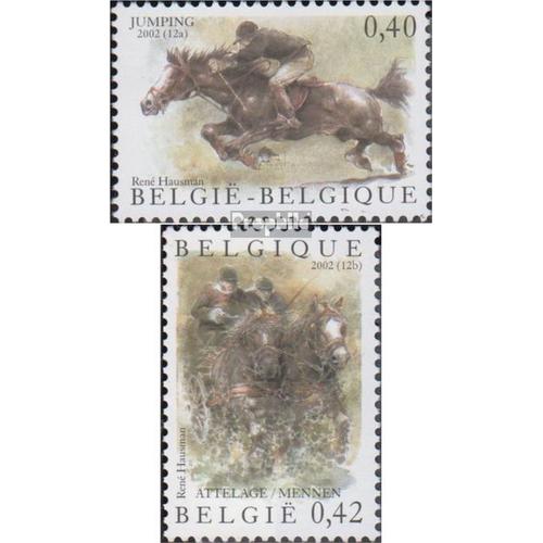 Belgique Mer.-No.: 3134-3135 (Complète Edition) Oblitéré 2002 Chevaux