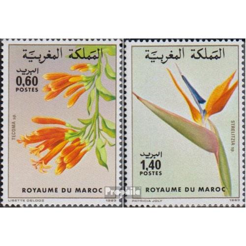 Maroc Mer.-No.: 1027-1028 (Complète Edition) Neuf Avec Gomme Originale 1983 Flora