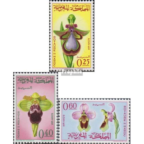 Maroc Mer.-No.: 556-558 (Complète Edition) Neuf Avec Gomme Originale 1965 Orchidées