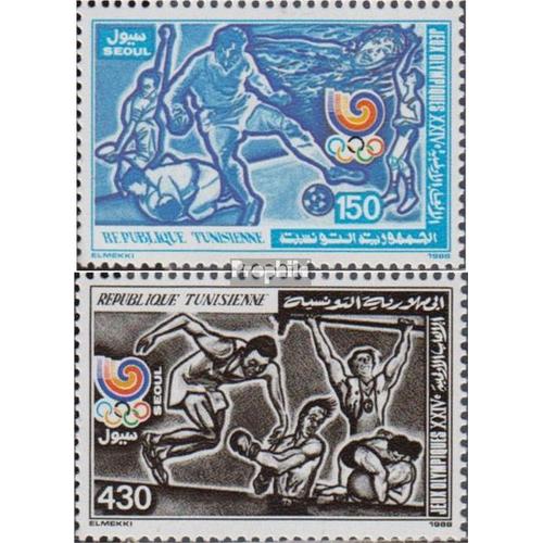 Tunisie Mer.-No.: 1174-1175 (Complète Edition) Neuf Avec Gomme Originale 1988 Jeux Olympiques Été