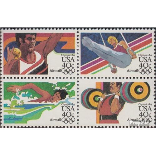 Etats-Unis 1622a-1625a Bloc De Quatre (Complète Edition) Oblitéré 1983 Jeux Olympiques Été 84