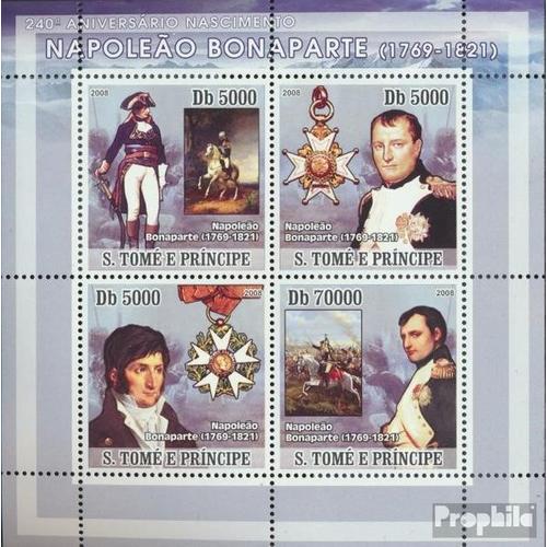 Sao Tome E Principe 3262-3265 Feuille Miniature (Complète Edition) Neuf Avec Gomme Originale 2008 Napoléon Bonaparte
