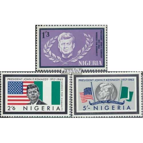 Nigeria 150-152 (Complète Edition) Neuf Avec Gomme Originale 1964 John F. Kennedy