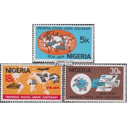 Nigeria 304-306 (Complète Edition) Neuf Avec Gomme Originale 1974 100 Années Upu