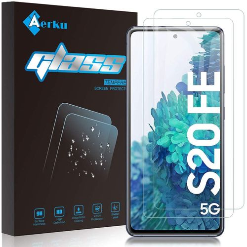Verre Trempé Samsung Galaxy S20 Fe 5g 2 Pièces, Dureté 9hsans Bullesultra Résistant Protection Écran Film En Verre Trempé Protecteur D'écran Samsung Galaxy S20 Fe 5g Transparent