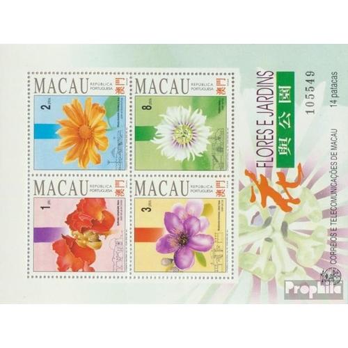 Macao Bloc 23 (Complète Edition) Neuf Avec Gomme Originale 1993 Fleurs Et Jardin