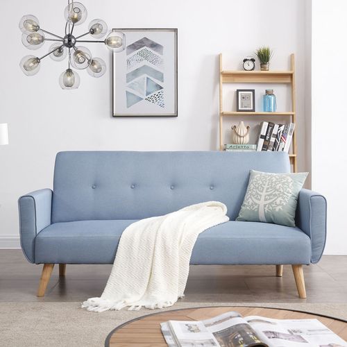 Berlin Bleu : Canapé Scandinave Convertible 3 Places Bleu