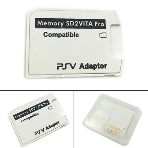 Adaptateur Micro Sd Vers Memory Stick Pro Duo Sd2vita 5.0 - Blanc - Ps Vita