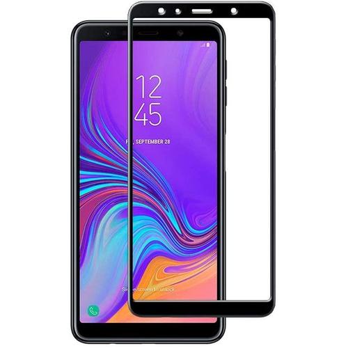 Verre Trempé Samsung Galaxy A7 2018, 5d Film Protection D'écran En Verre Trempé Samsung Galaxy A7 2018 (Hd Ultra Transparent) Dureté 9h Glass, Anti Rayure Antichoc, Super Résistant, Noir