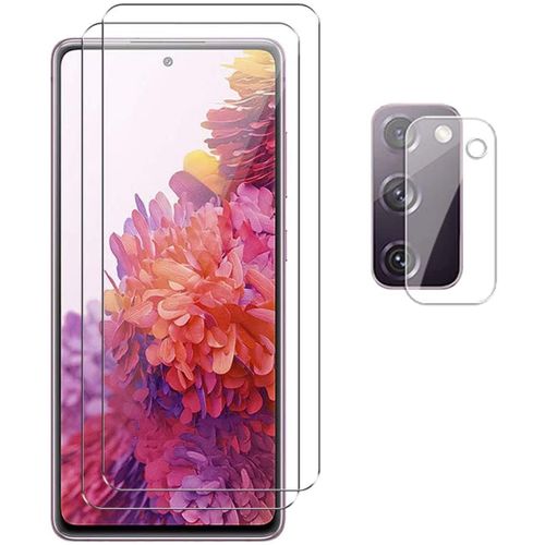 Verre Trempé Samsung Galaxy S20 Fe Fan Edition 5g Film + Caméra Protection Ecran Screen Protector Tempered Glass Ultra Resistant Vitre Ecran Protecteur Anti Rayure D¿Air Dureté 9h