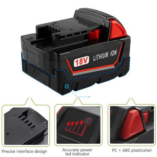 Milwaukee 5.0 Ah M18 Rouge Batterie Lithium-ION